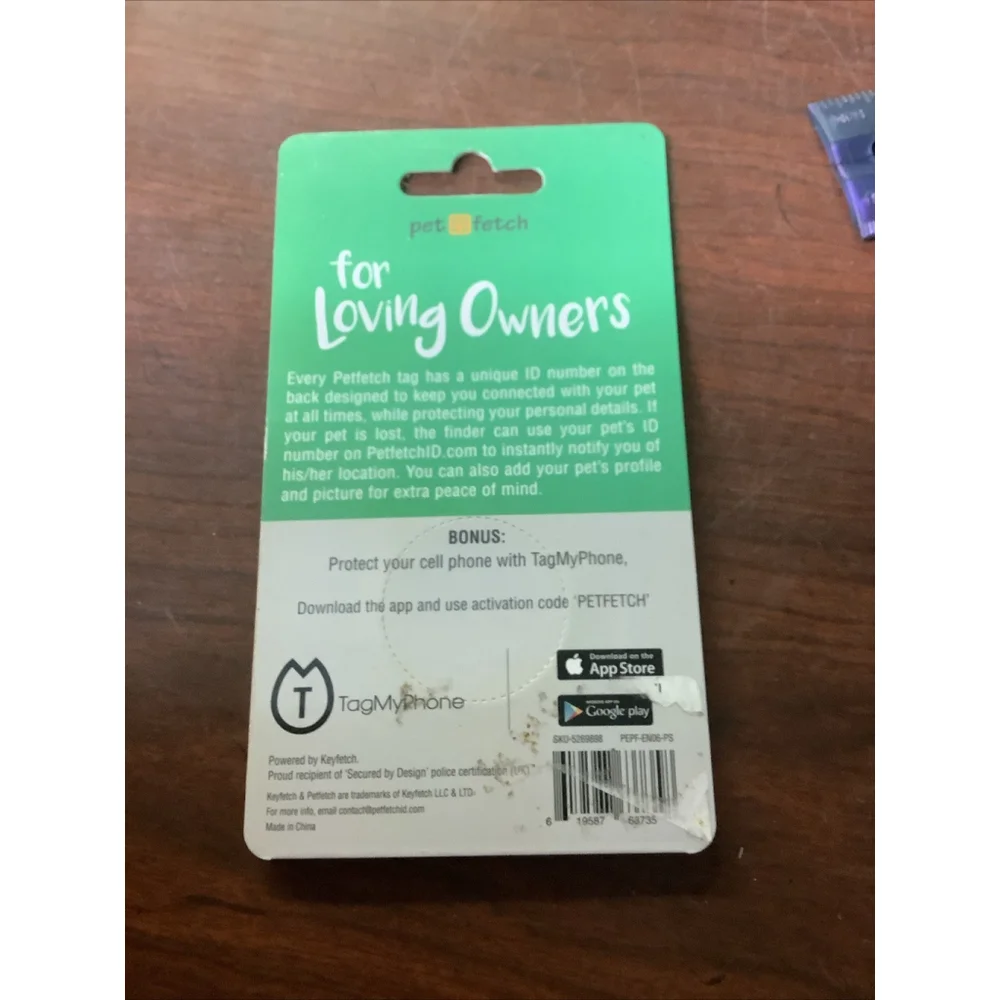 Pet Fetch Pre-Engraved Insert treats Sign Smart Pet Tag